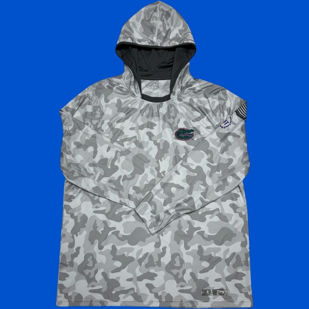 Univ Florida Gators 3XL Colosseum Pullover Operation Hat Trick White Camo Hoodie